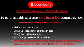 The Trading Blueprint – The Trading Geek