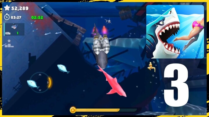 Hungry Shark World Gameplay Walkthrough | Part 3  | Epic Feeding Frenzy | (Android,iOS,Emulator)