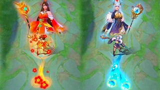 Odette Sage of the Currents Create Skin VS Auspicious Charm Lunar Skin 4 MLBB Comparison