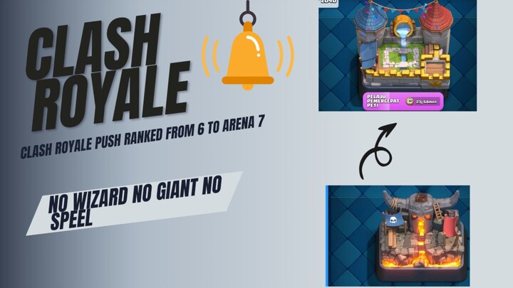 Clash royale gameplay Ranked pushed Challenge no speel no Royal Giant!