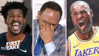 FIRST TAKE "I don't Fking Care LeBron" Stephen A NO Lakers Old Dog while Butler-Heat burn Playoffs