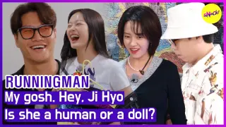 [HOT CLIPS][RUNNINGMAN] My gosh. Hey, Ji Hyo Is she a human or a doll?(ENGSUB)
