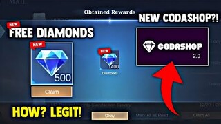 NEW! CLAIM YOUR 1K DIAMONDS AND REWARDS IN THIS NEW CODASHOP?! LEGIT! | MOBILE LEGENDS 2022