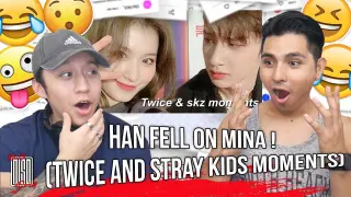 Han fell on Mina ! (Twice And Stray Kids moments) | REACTION