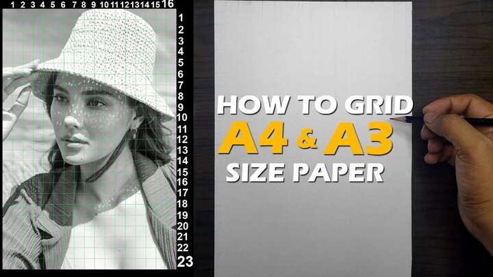 How to Grid A4 and A3 size paper | Tagalog