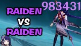 WHO Is The Greatest? Raiden Ei VS Raiden Shogun! | Raiden DPS Showcase | Genshin Impact