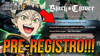 ¡REGÍSTRATE YA! BETA OFICIAL BLACK CLOVER MOBILE, GAMEPLAY AVANCE y MÁS! 🙂 | Black Clover Mobile