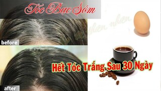 Early Silver Hair Treatment With Cafe | Trị Tóc Bạc Sớm Bằng Cafe  | Làm Đẹp Từ Thiên Nhiên #16