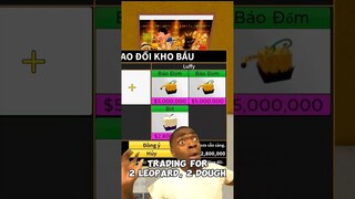 Getting 2 Dough And 2 Leopard From Trading In Roblox Blox Fruits #bloxfruits #roblox