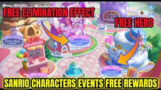 FREE HERO & ELIMINATION EFFECT | SANRIO CHARACTERS EVENT | All Events Update | MLBB