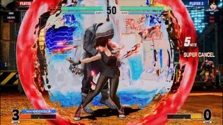 KOF15　チャンピオンvsチャンピオン　世界１位ユリ　飛燕鳳凰脚２６HITコンボ　スピード感抜群