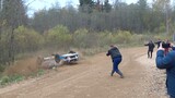 Russian Rally, 6 Cars Fall into the Same Ditch