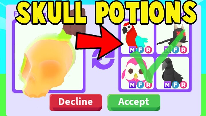 Trading $1000 worth of NEW SKULL POTIONS in Adopt Me!