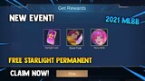 NEW! FREE STARLIGHT SKIN AND STARLIGHT CARD! 2021 NEW EVENT | MOBILE LEGENDS 2021