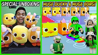 SPECIAL! Unboxing Plushies Huge Corgi & Huge Ducky Dari Pet Simulator X