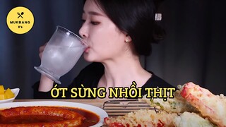 [Mukbang TV] - Ớt sừng nhồi thịt chiên + Bánh gạo cay Hàn Quốc