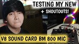 TESTINGIN ANG BAGONG BILING V8 CONDENSER AT BM 800 MIC | PLUS SHOUTOUTS