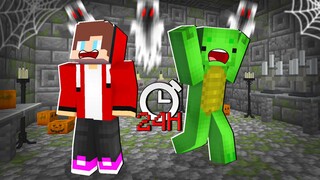 MAIZEN in a HAUNTED HOUSE on HALLOWEEN - Scary Story in Minecraft (JJ and Mikey)