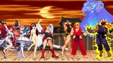 MUGEN KOF：Female gunner team VS Evil Ryu Team