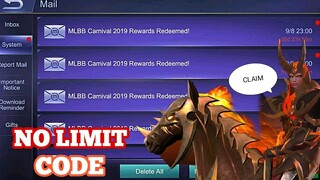 REDEMPTION CODE IN MOBILE LEGENDS - PART 15 + Leomord inferno soul Skin Giveaway