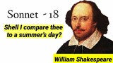 Sonnet 18 Shell I Compare thee by William Shakespeare