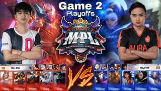 Black vs AURA [Game 2 Bo5] | (FILIPINO) MPL-PH S7 Playoffs Day 4 | MLBB