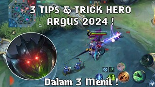 TIPS & TRICK HERO ARGUS YANG JARANG DIKETAHUI DALAM 3 MENIT ! 😸🙏