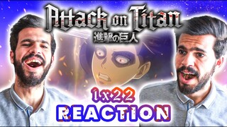 LEVI VS. FEMALE TITAN | Attack On Titan 1x22 Reaction