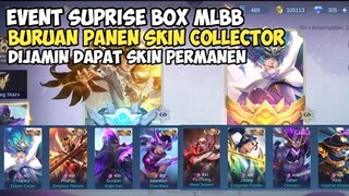 PEMBAHASAN CARA MENDAPATKAN SKIN COLLECTOR DI EVENT SUPRISE BOX MOBILE LEGENDS RILIS MARET 2024