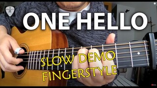 One Hello (Randy Crawford) SLOW DEMO Fingerstyle Guitar Cover