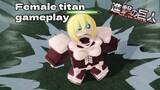 Female Titan Gameplay and (PVP) + Winning - Attack on Titan: Freedom War [Beta] (Roblox)