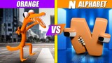 Orange (Rainbow Friends) vs N (Alphabet Lore) | SPORE