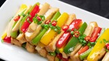 3 nguyên liệu dễ tìm, chút sáng tạo, thành phẩm vừa ngon vừa đẹp | Bell pepper tofu recipe