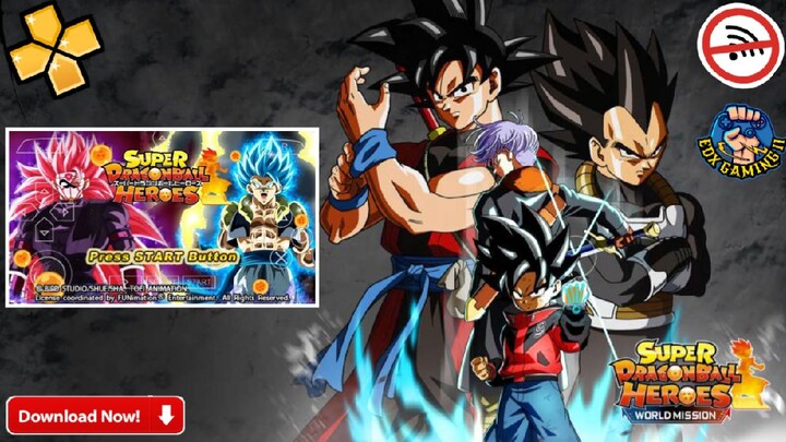 DragonBall TTT Super Heroes World Mission - Psp Emulator Android Gameplay HD Graphics!