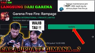 CUMA 2 MENIT BISA‼CARA UPDATE & MENGATASI MAINTENANCE FREE FIRE HARI INI