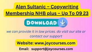 Alen Sultanic – Copywriting Membership NHB plus – Up To 09 23