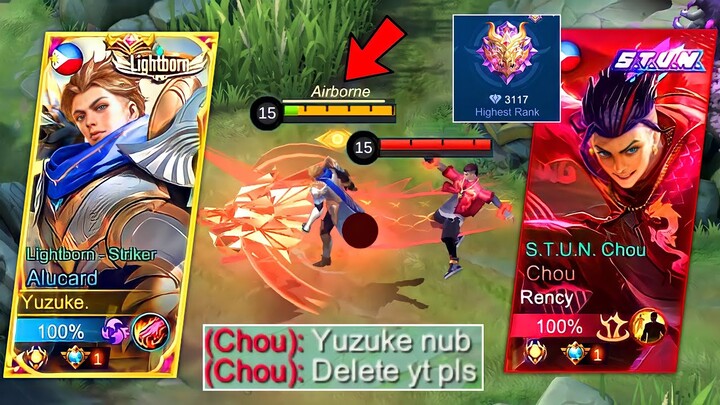 YUZUKE VS TOP GLOBAL PRO CHOU 3K POINTS! | THIS IS HOW TO COUNTER PRO CHOU! | (Intense Match!🔥)