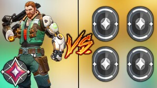 Valorant: 1 Breach GOD VS 4 Iron Players! - Who Wins? [Ft. LMNTRIX]