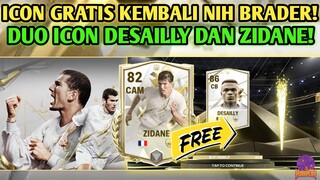 ICON GG GRATIS LAGI UNTUK SEMUA ORANG! DESAILLY CB 86 & ZIDANE CAM 82 FC MOBILE INDONESIA YUAHPLAY!