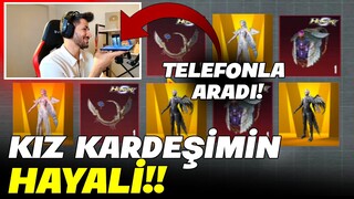 KIZ KARDEŞİME HAYALİNDEKİ SETİ YOLLADIM HEMEN ARADI / PUBG MOBILE