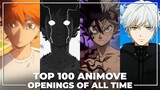 TOP 100 ANIME OPENINGS OF ALL TIME