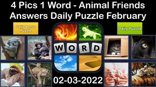 4 Pics 1 Word - Animal Friends - 03 February 2022 - Answer Daily Puzzle + Bonus Puzzle