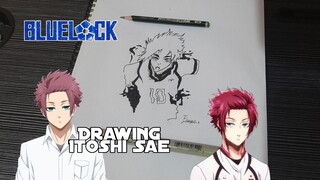 Menggambar Itoshi Sae dari Anime Blue Lock || speed drawing