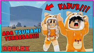 KABUR !!! WOOF BERSAUDARA DI KEJER TSUNAMI BESAR !!! - Roblox Indonesia