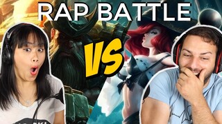 Couple Reacts to Gangplank vs Miss Fortune Rap Battle ft. Iunity | LEAGUE OF LEGENDS