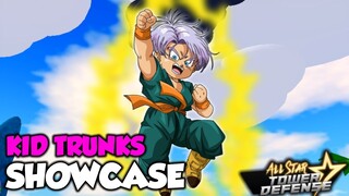 NEW KID TRUNKS UNIT | KID TRUNKS SHOWCASE | ROBLOX ALL STAR TOWER DEFENSE