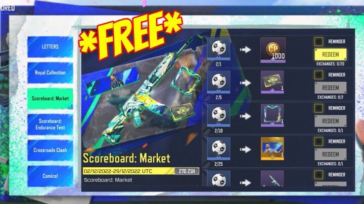 Cod mobile scoreboard market event | free epic messi skin in codm | scoreboard market event icodm
