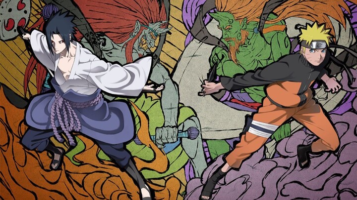 Mash-up of fighting scenes in NARUTO