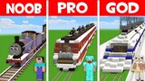 MODERN TRAIN in MINECRAFT! Minecraft - NOOB vs PRO vs GOD