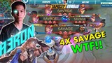 4x SAVAGE! by A3RON in TOURNAMENT! (UNLI SAVAGE WTF!) ~ Mobile Legends